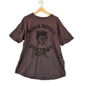 Punk Royal Men All-Over Graphic T-Shirt Size Large Crew Neck Short Sleeve Grunge